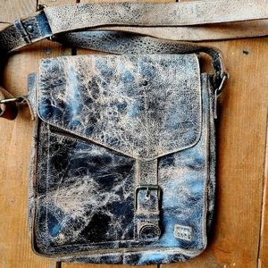 Bedstu Crossover Purse, distressed leather. Brown